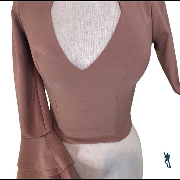 A shady mauve cropped blouse - Picture 4 of 8